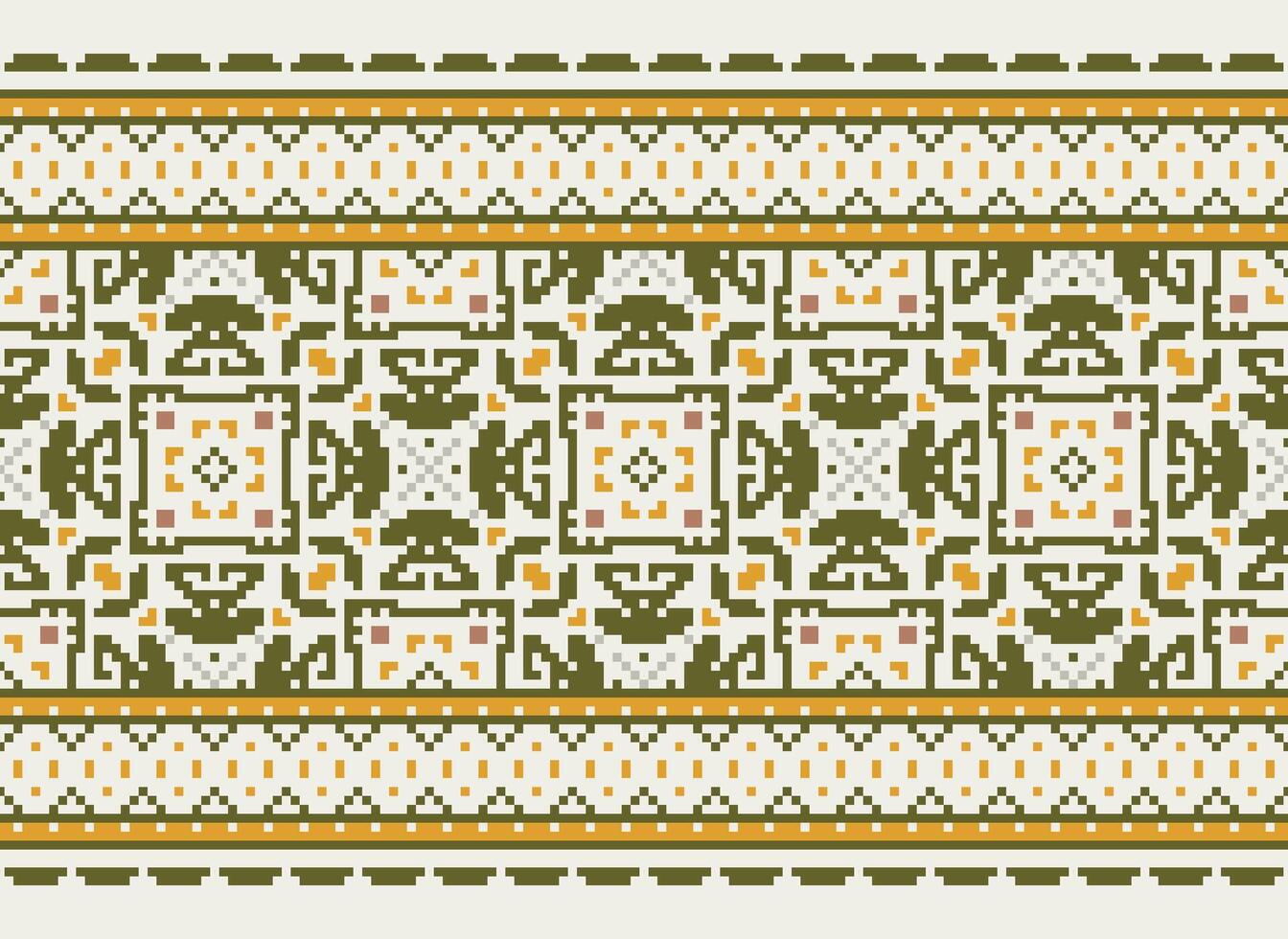 jaargangen kruis steek traditioneel etnisch patroon paisley bloem ikat achtergrond abstract aztec Afrikaanse Indonesisch Indisch naadloos patroon voor kleding stof afdrukken kleding jurk tapijt gordijnen en sarong vector