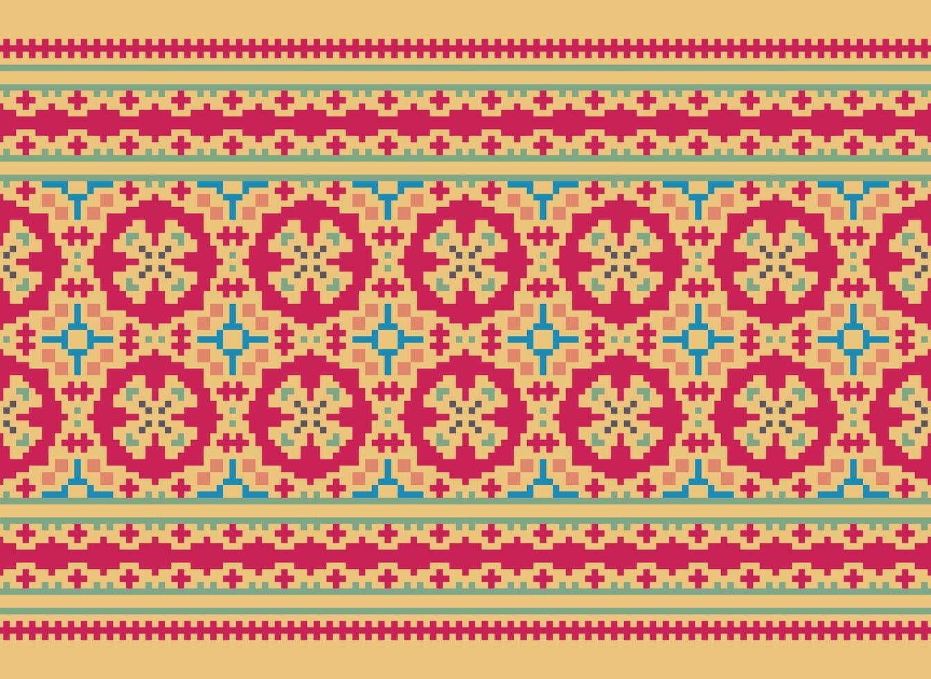 Afrikaanse kruis steek borduurwerk Aan achtergrond.geometrisch etnisch oosters naadloos patroon traditioneel.azteken stijl abstract vector illustratie.ontwerp voor textuur, stof, kleding, verpakking, tapijt.