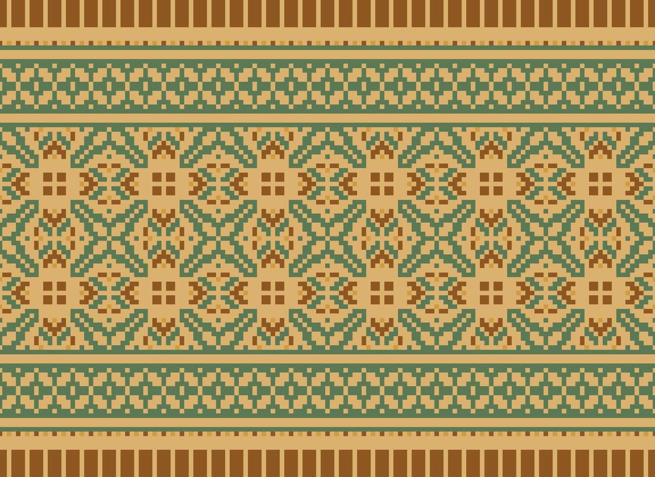 natuur jaargangen kruis steek traditioneel etnisch patroon paisley bloem ikat achtergrond abstract aztec Afrikaanse Indonesisch Indisch naadloos patroon voor kleding stof afdrukken kleding jurk tapijt gordijnen en sarong vector