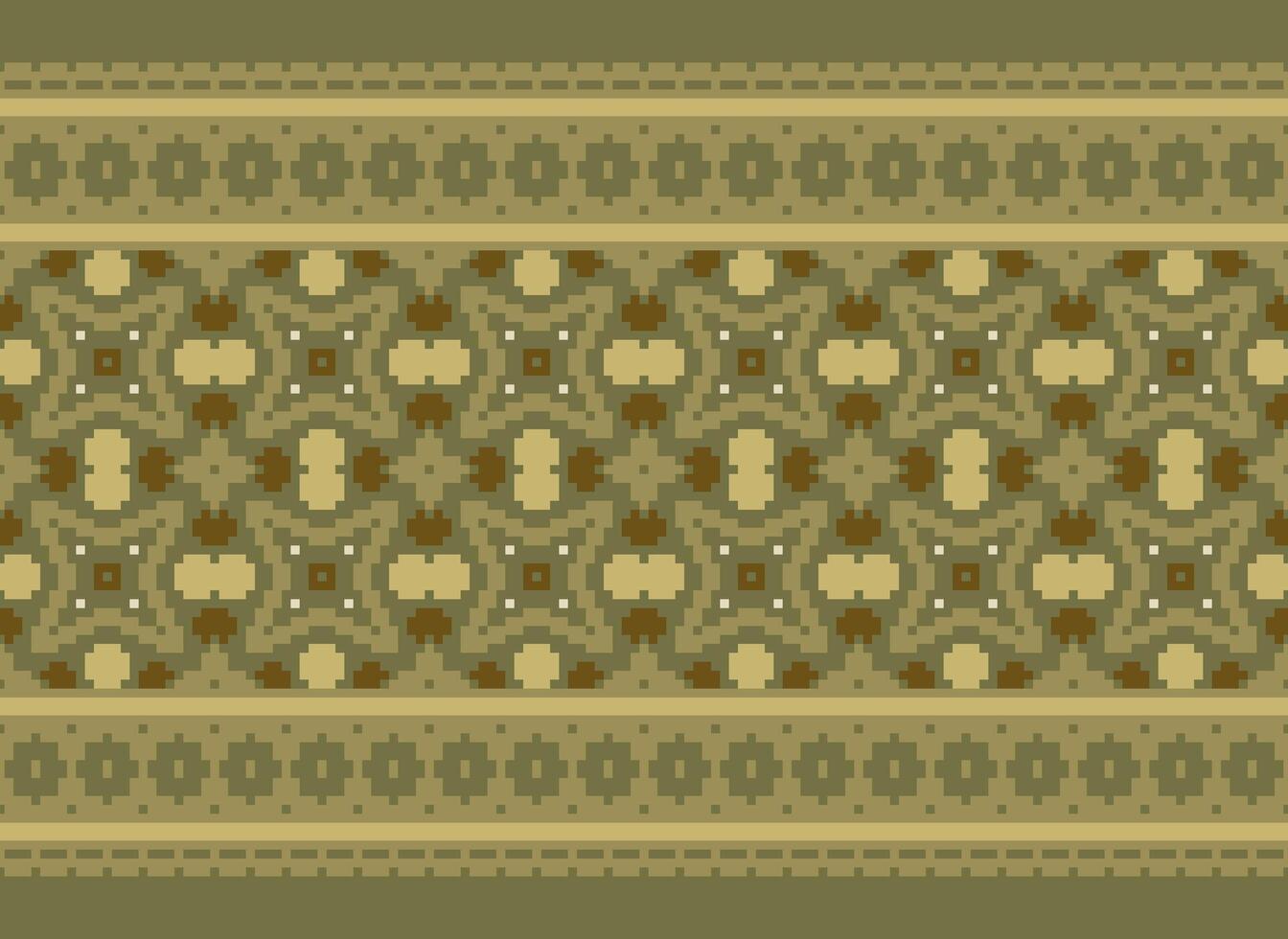 pixel kruis steek traditioneel etnisch patroon paisley bloem ikat achtergrond abstract aztec Afrikaanse Indonesisch Indisch naadloos patroon voor kleding stof afdrukken kleding jurk tapijt gordijnen en sarong vector