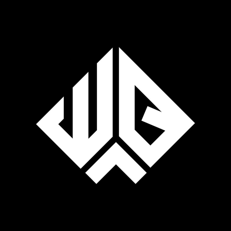 wq brief logo ontwerp Aan zwart achtergrond. wq creatief initialen brief logo concept. wq brief ontwerp. vector