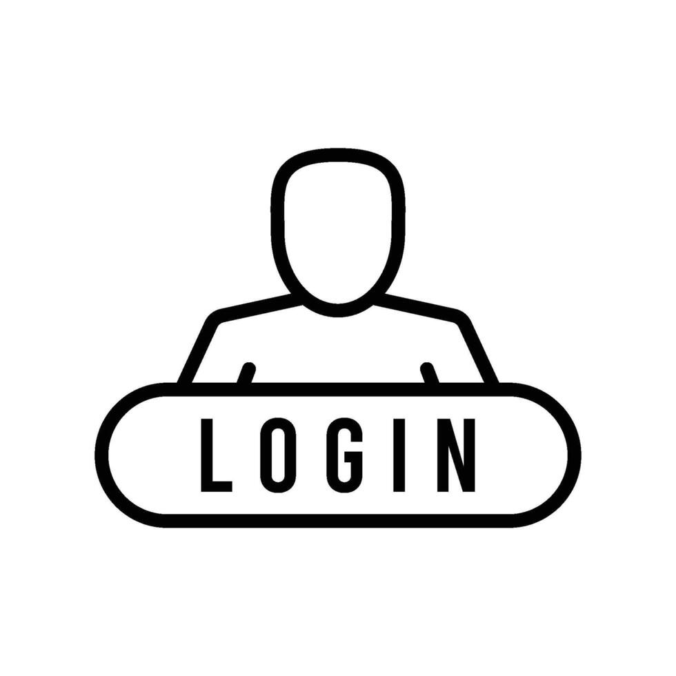 Log in icoon vector