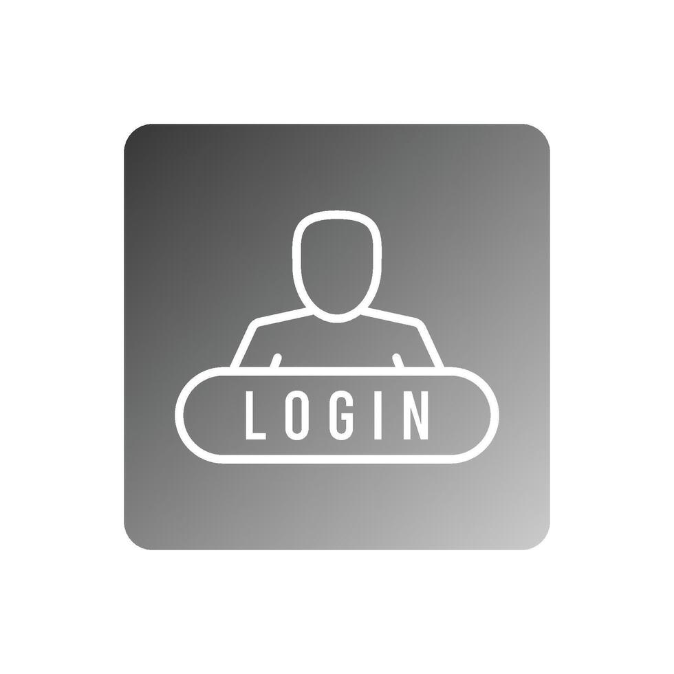 Log in icoon vector