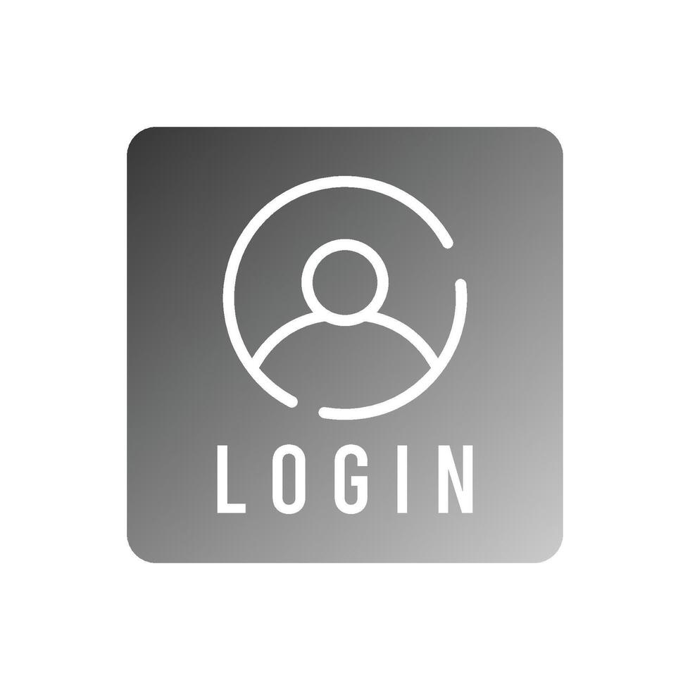 Log in icoon vector