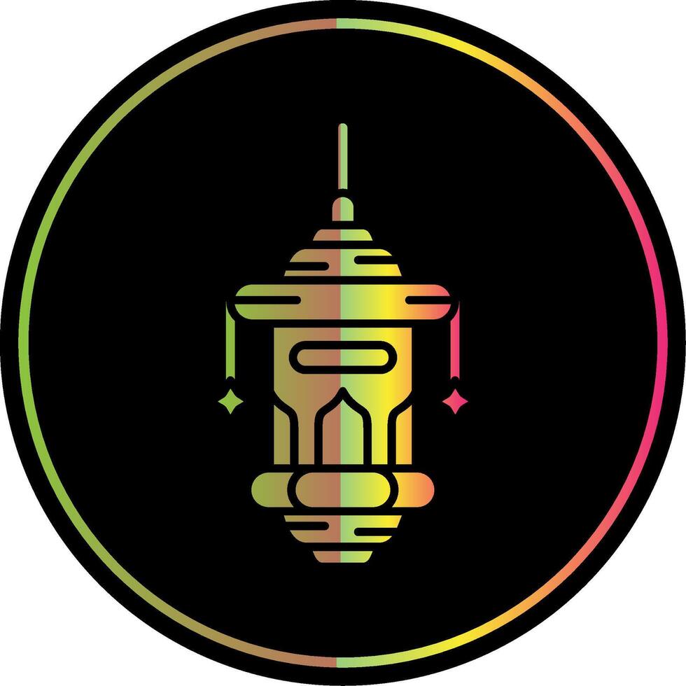 olie lamp glyph ten gevolge kleur icoon vector