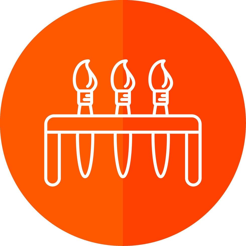 verf borstels lijn rood cirkel icoon vector