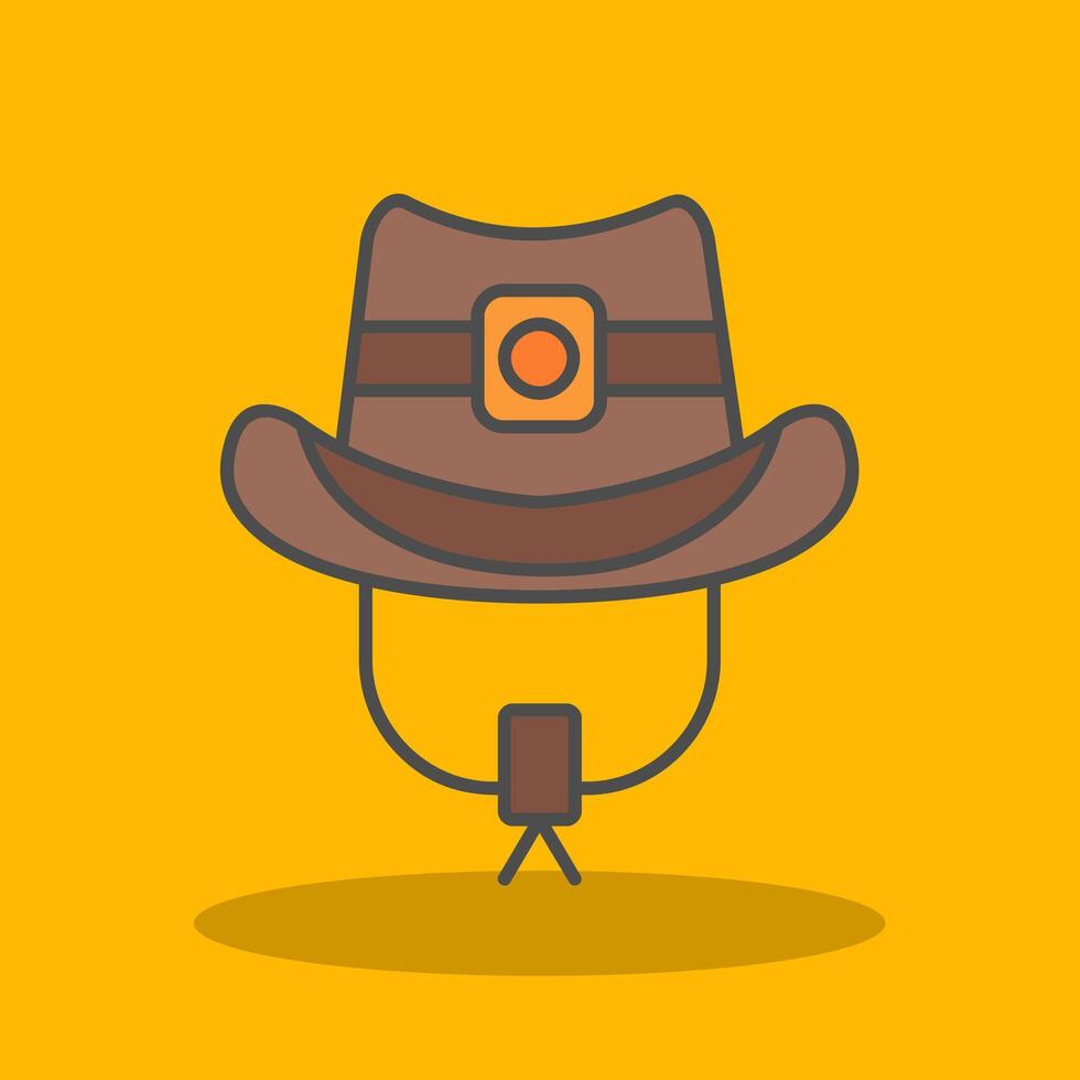 cowboy hoed gevulde schaduw icoon vector