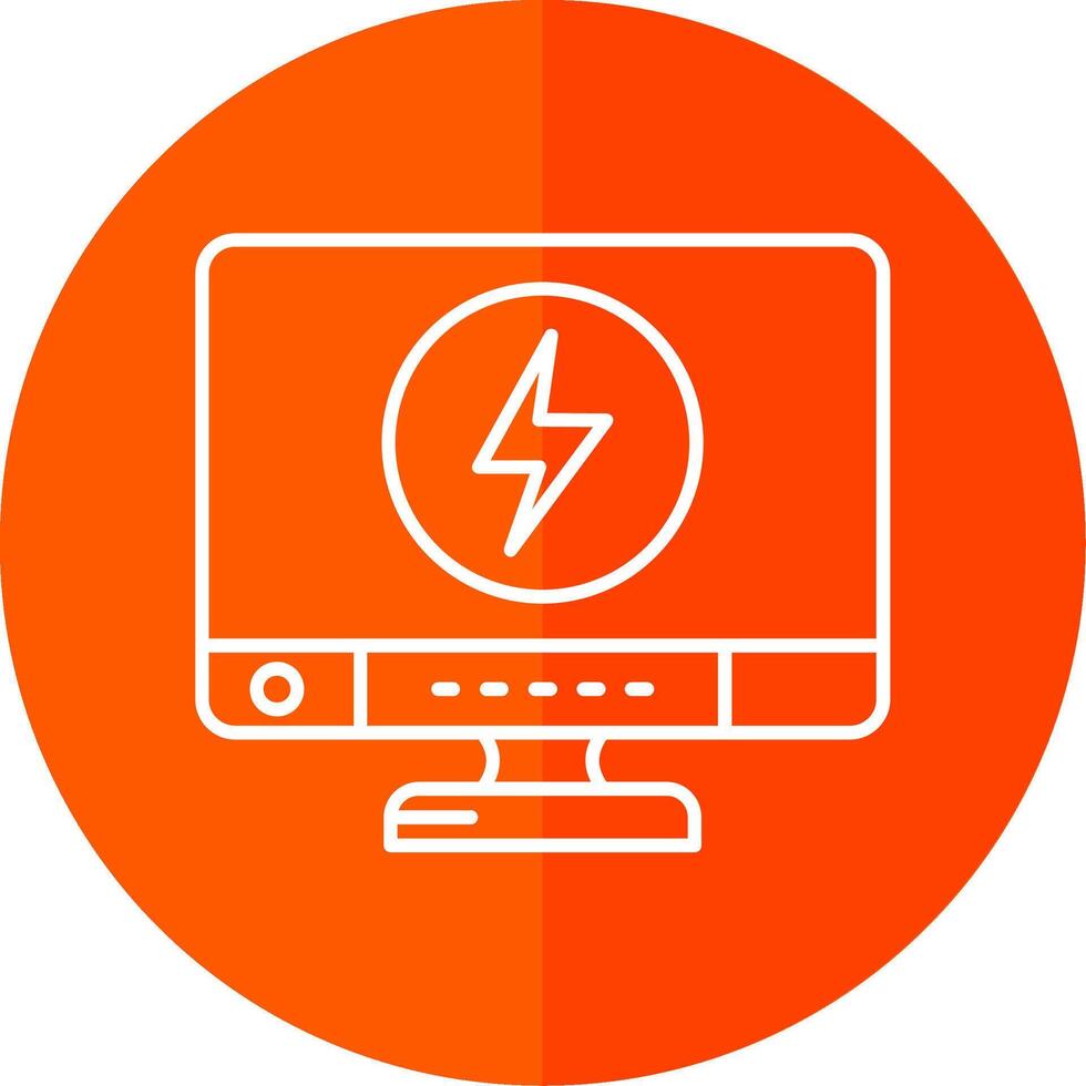 energie lijn rood cirkel icoon vector