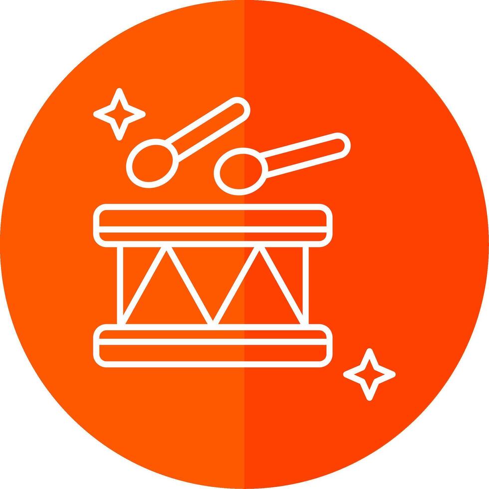 trommel lijn rood cirkel icoon vector