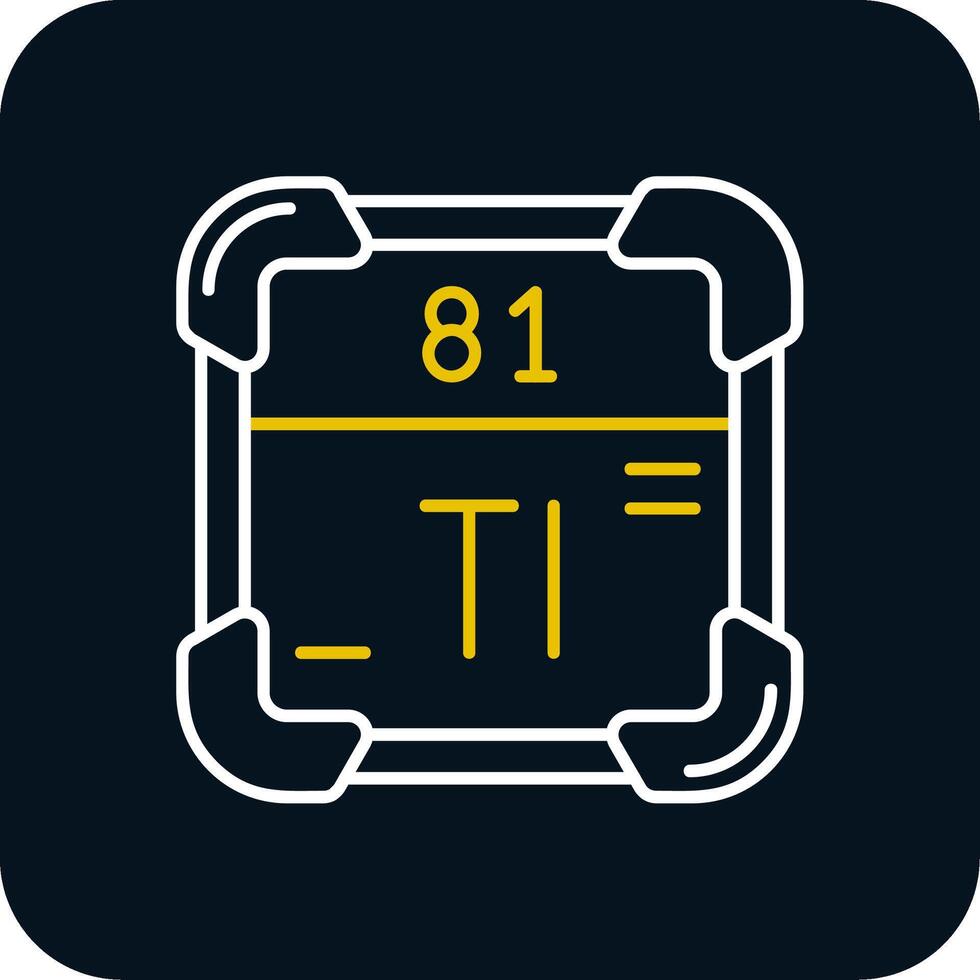 thallium lijn geel wit icoon vector