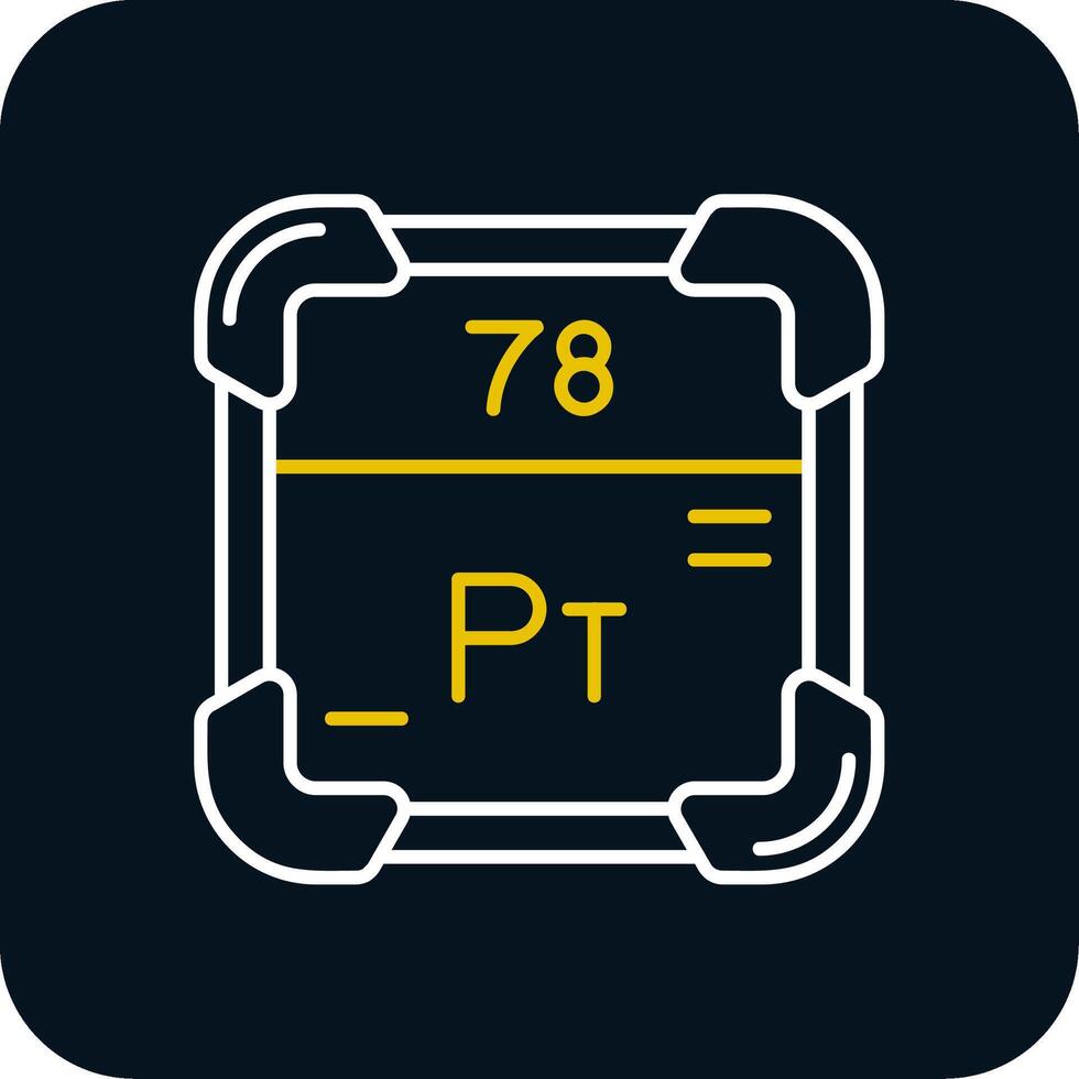 platina lijn geel wit icoon vector