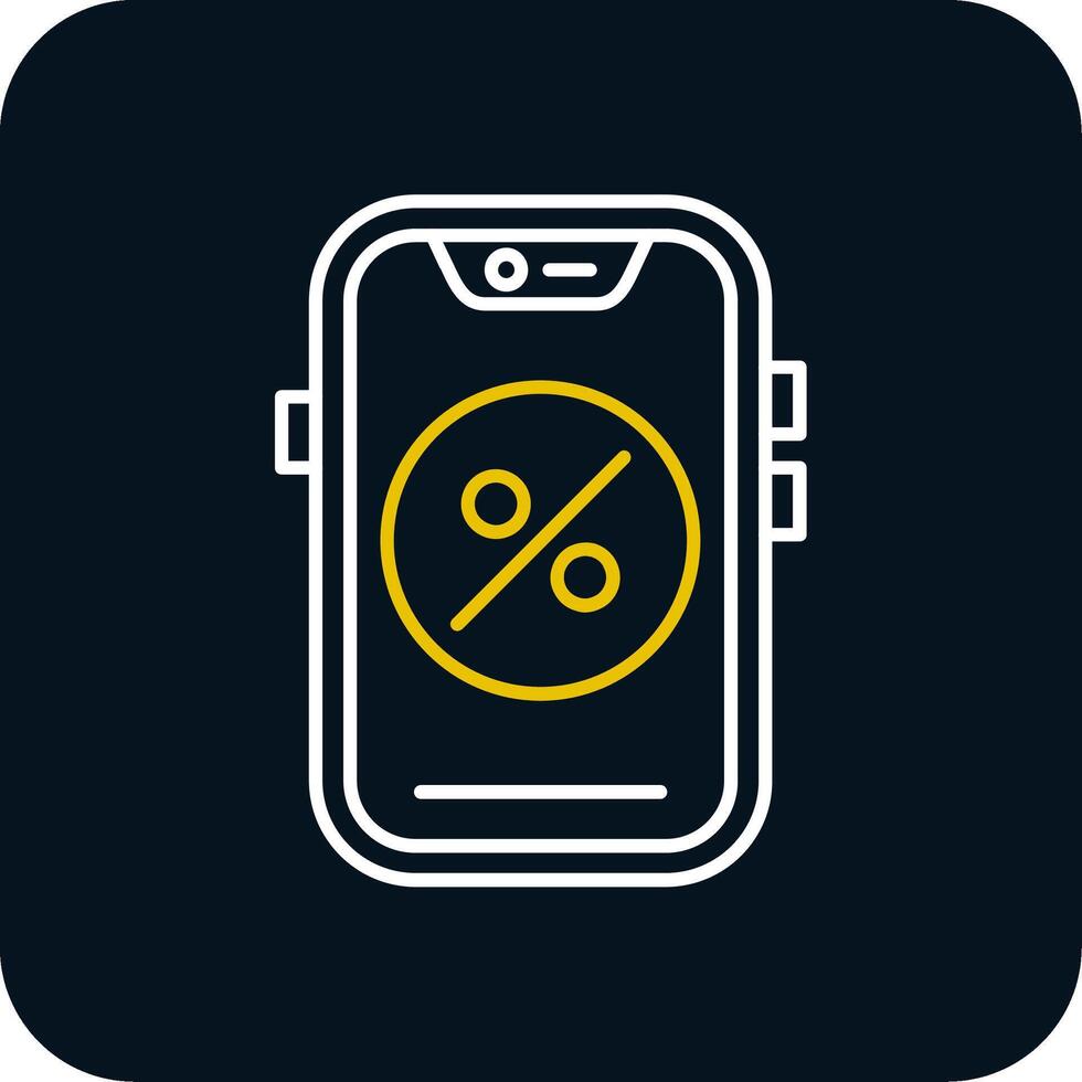 percentage lijn geel wit icoon vector