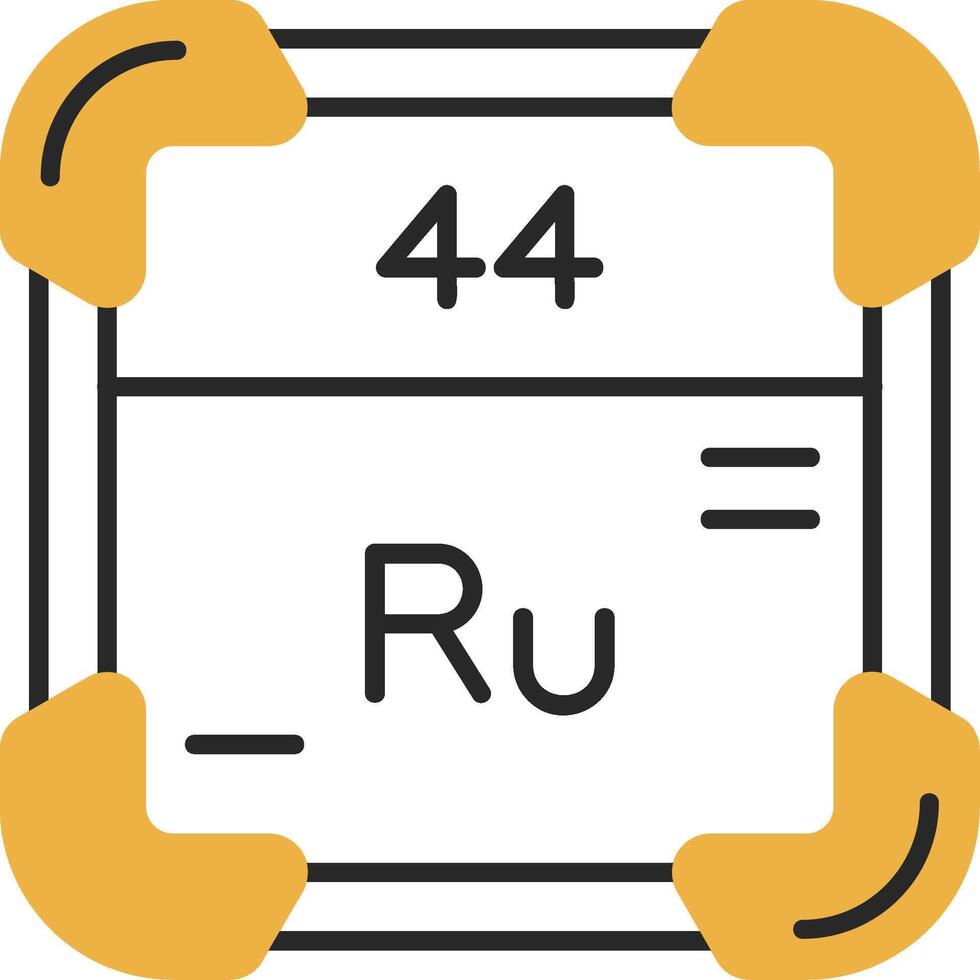 ruthenium gevild gevulde icoon vector