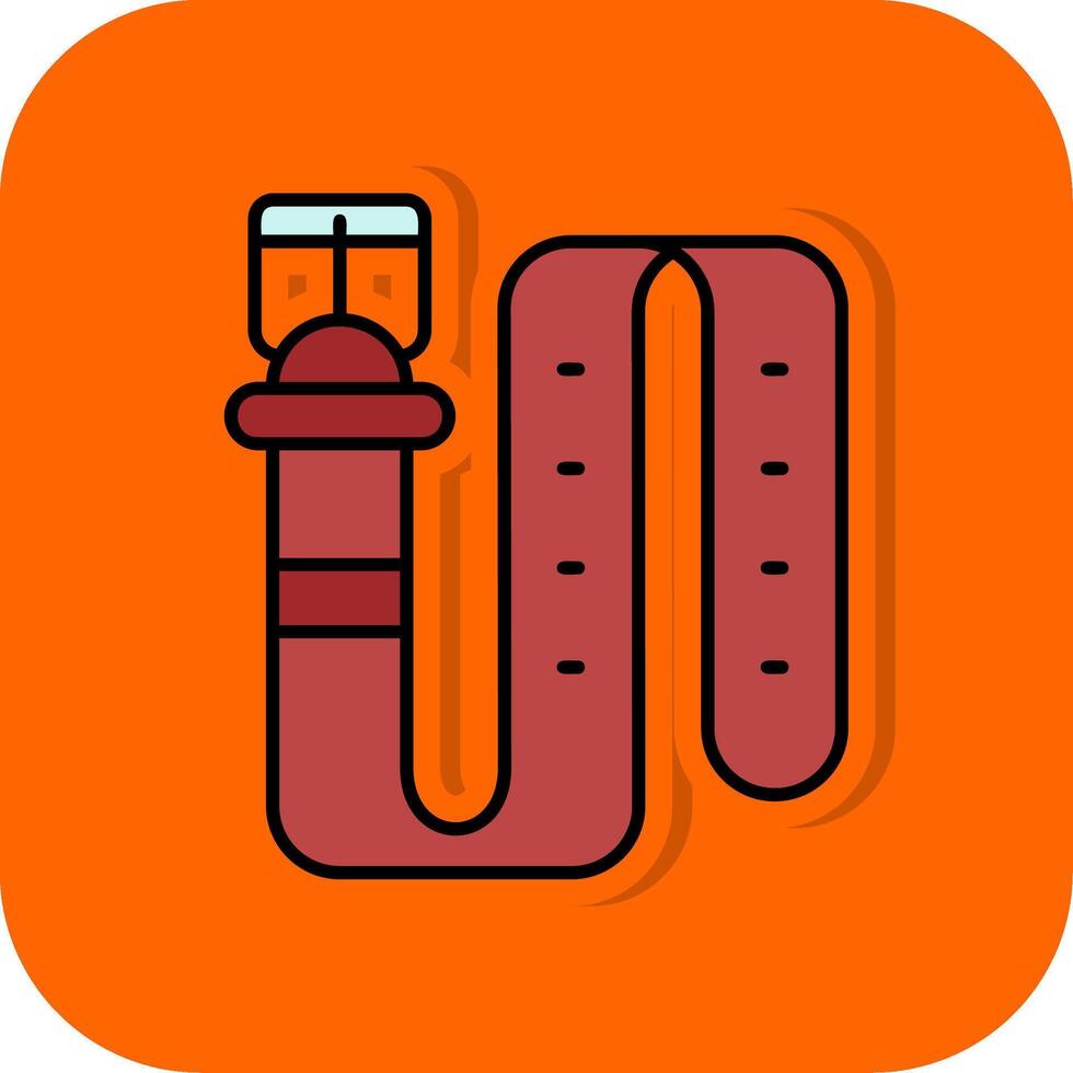 riem gevulde oranje achtergrond icoon vector