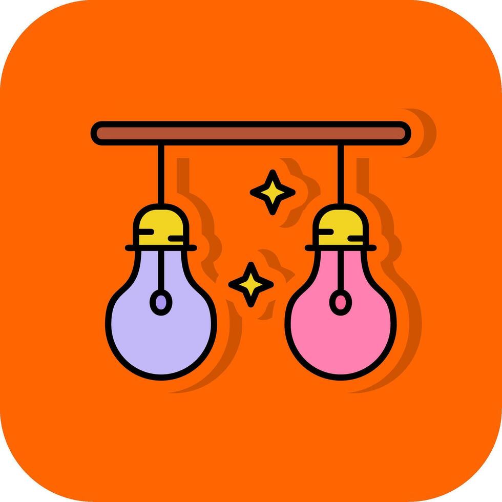 licht gevulde oranje achtergrond icoon vector