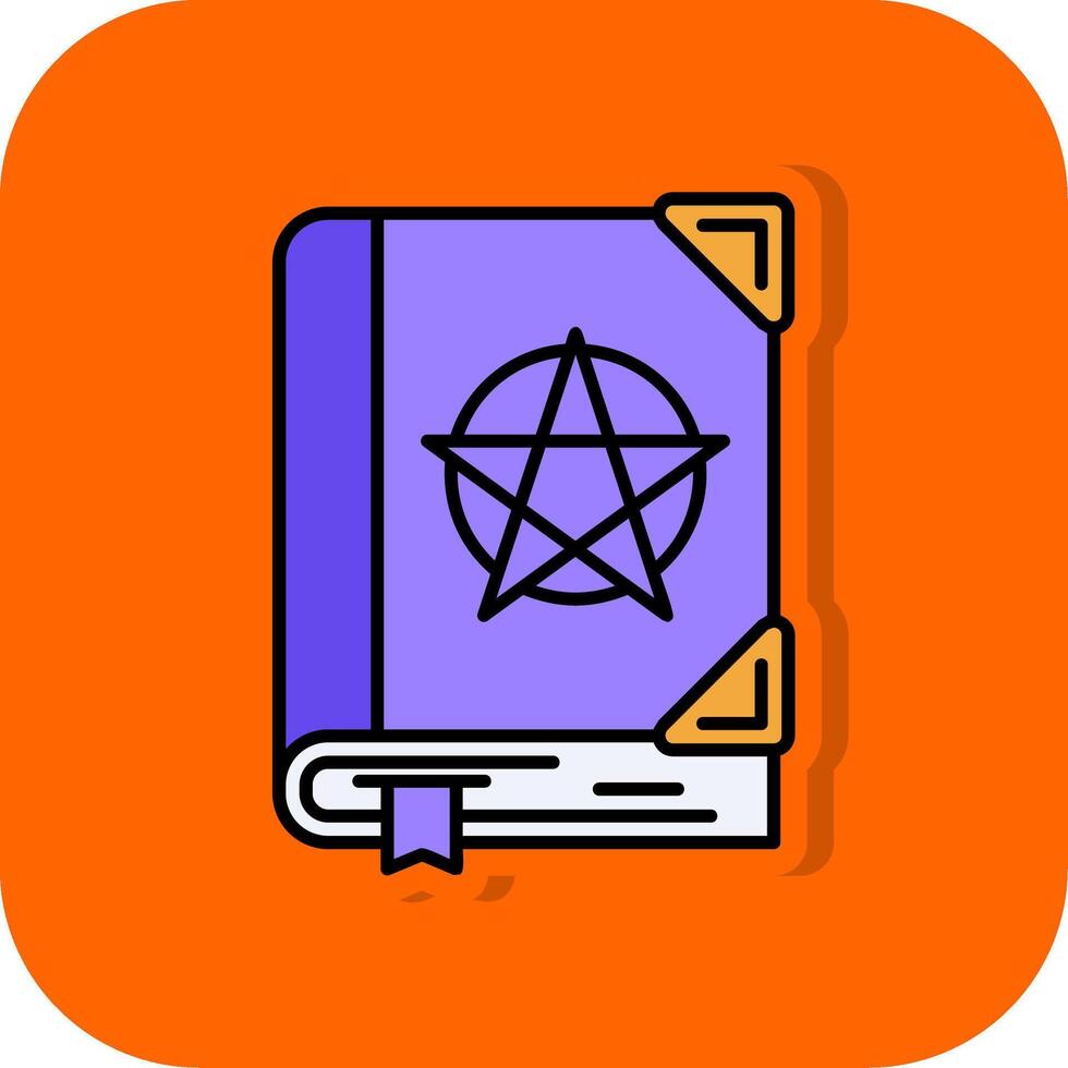 spellen gevulde oranje achtergrond icoon vector