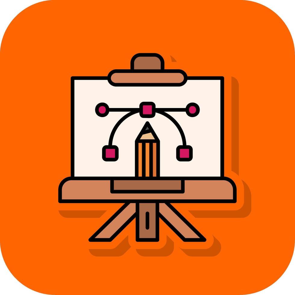 canvas gevulde oranje achtergrond icoon vector