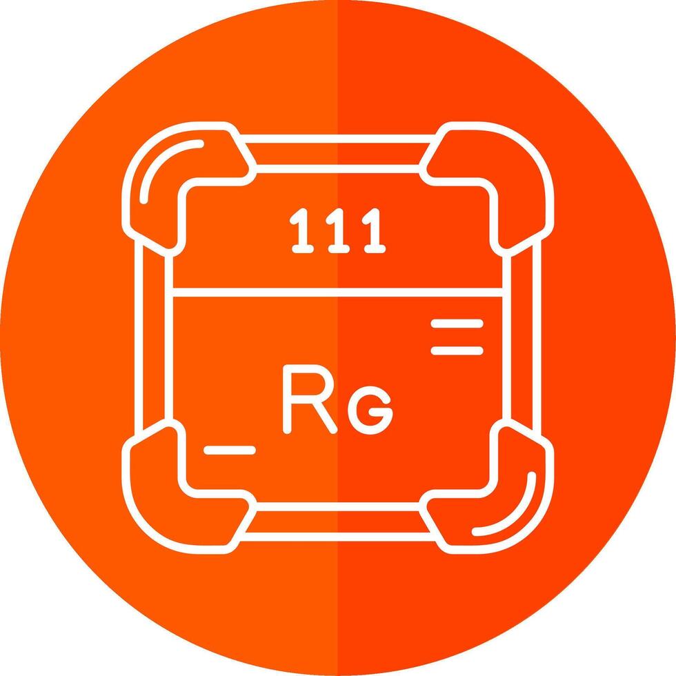 roentgenium lijn rood cirkel icoon vector