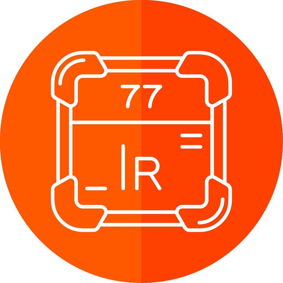 iridium lijn rood cirkel icoon vector