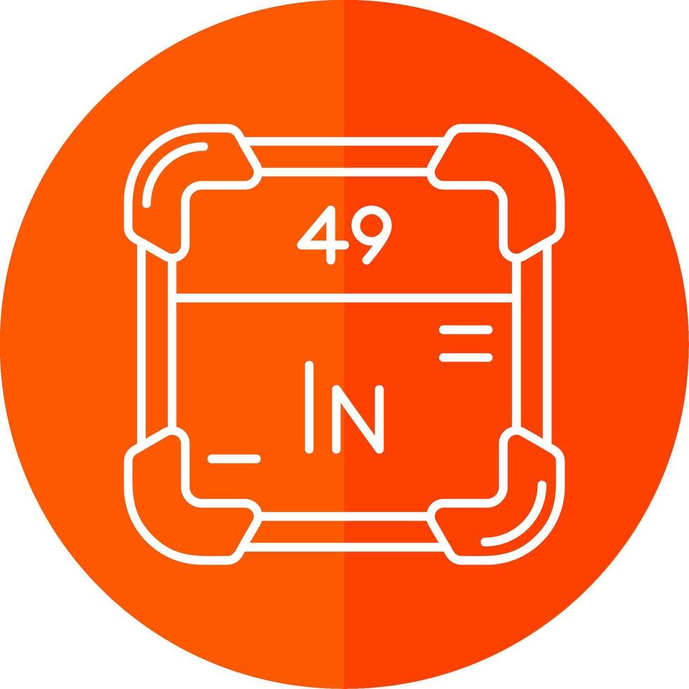 indium lijn rood cirkel icoon vector