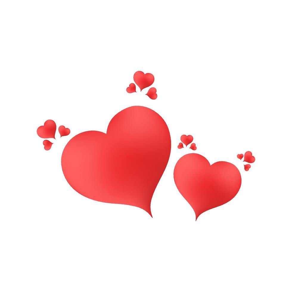 pastel roze en rood zacht hart vorm kader ontwerp. verzameling van meetkundig backdrop voor kunstmatig Product Scherm. elementen voor Valentijn dag festival ontwerp. top visie. vector illustratie