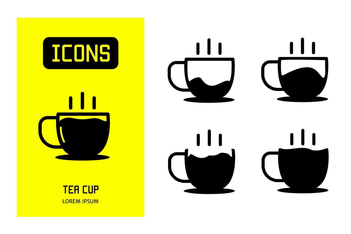reeks van vlak pictogrammen van koffie beker. vector ontwerp voor bedrijf en voorraad.