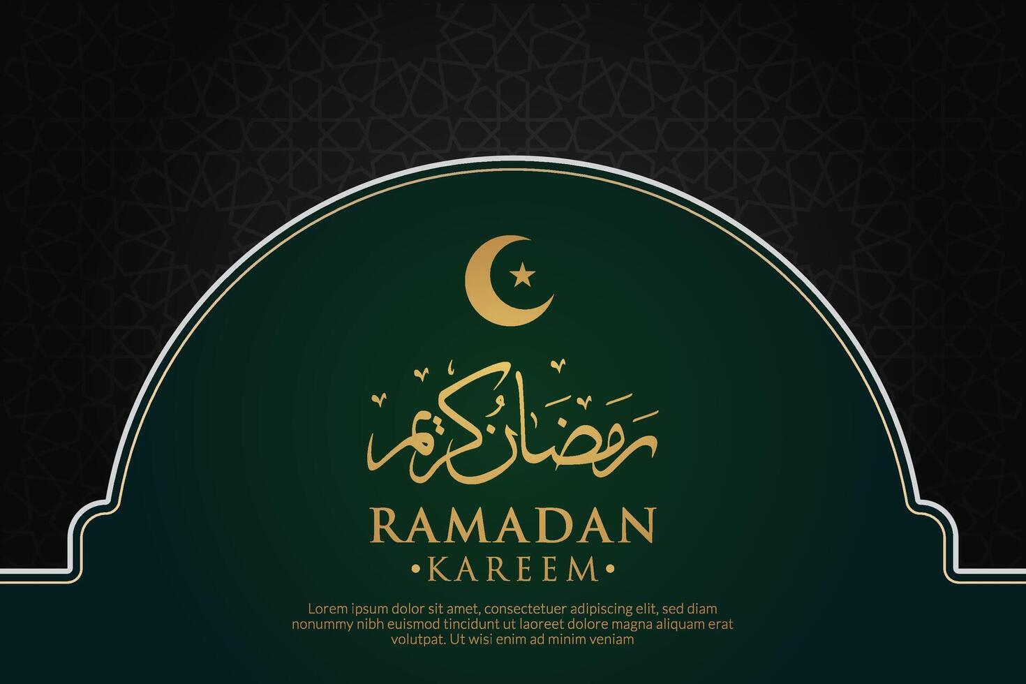 vector elegant luxueus Ramadan, eid al fitr, Islamitisch achtergrond decoratief groet kaart