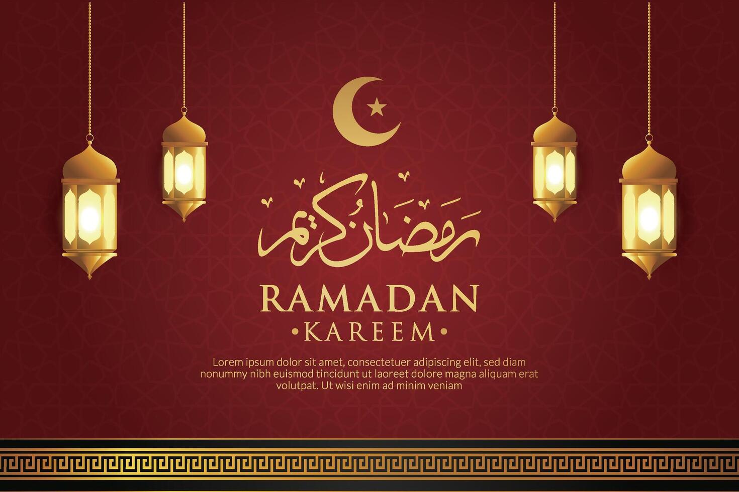 vector elegant luxueus Ramadan, eid al fitr, Islamitisch achtergrond decoratief groet kaart