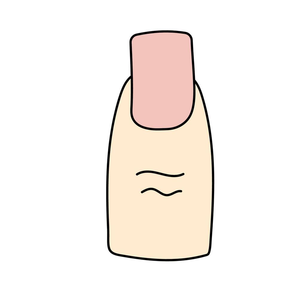 manicuren. vector illustratie in tekening stijl.