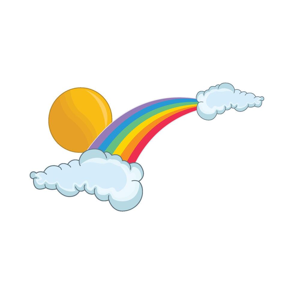 illustratie van regenboog wolk vector