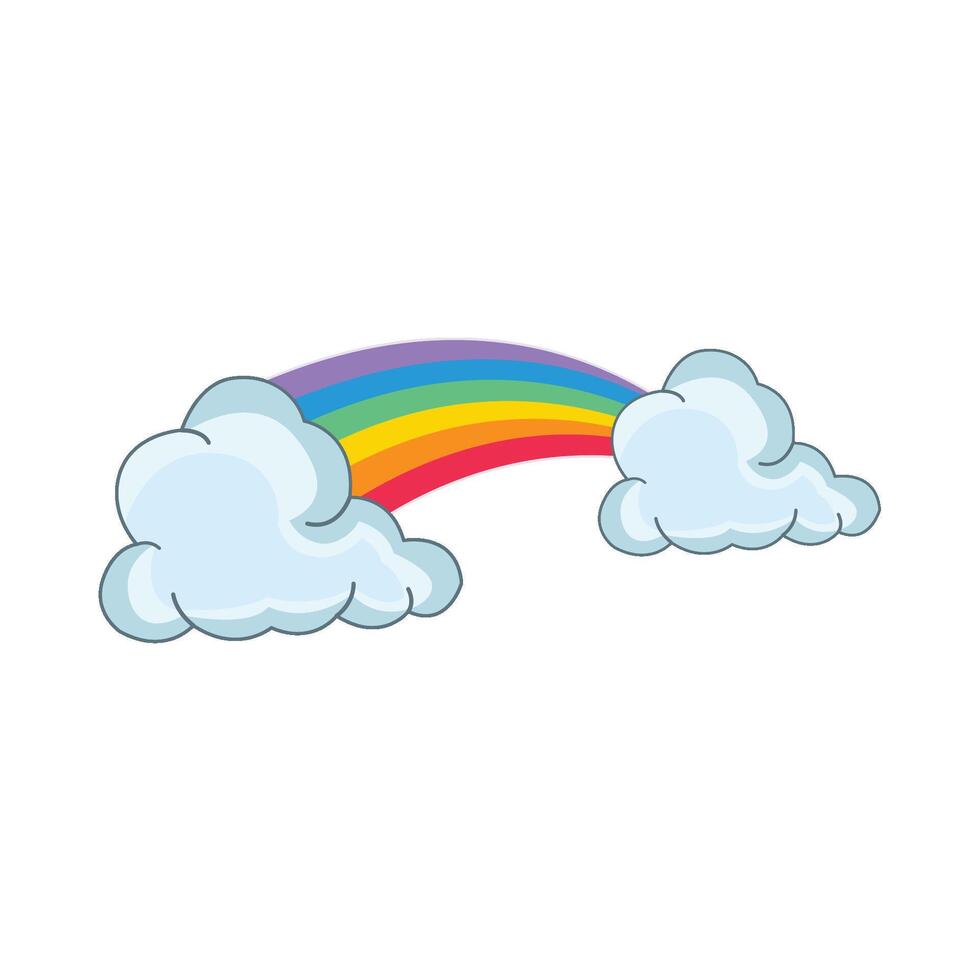 illustratie van regenboog wolk vector