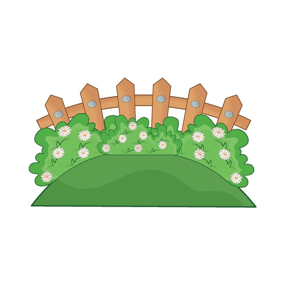 illustratie van tuin hek vector