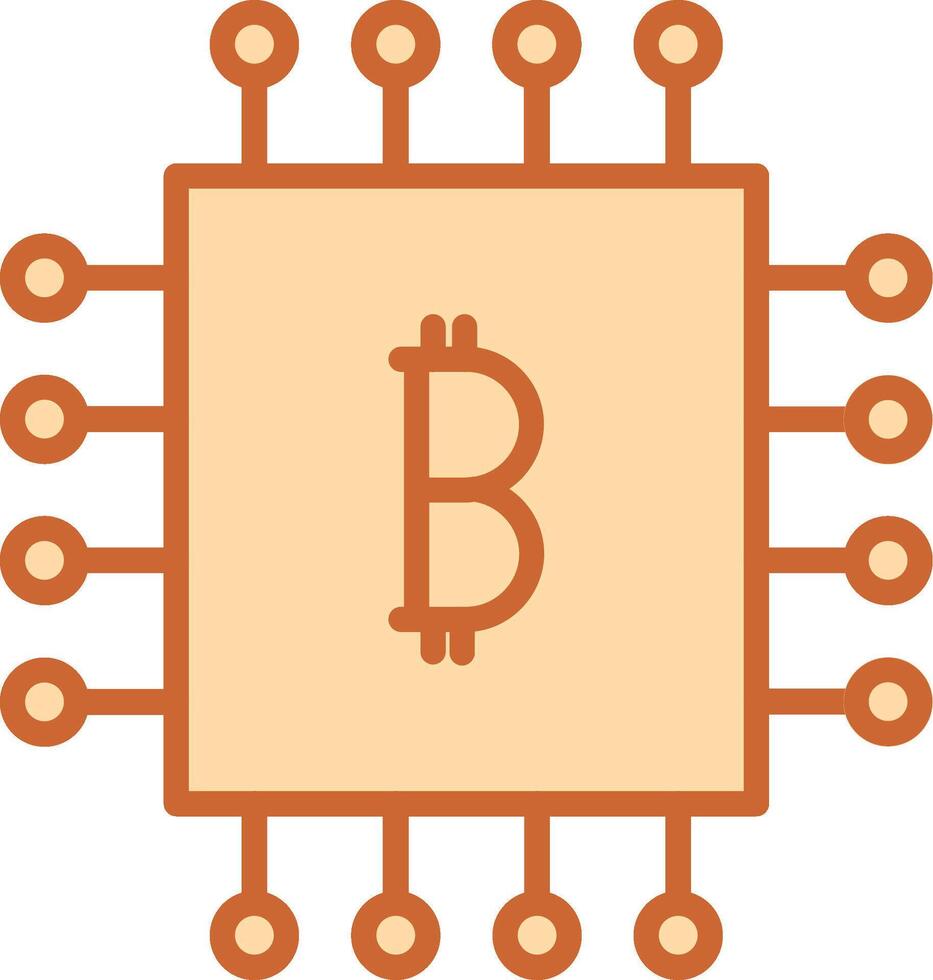 bitcoin spaander vector icoon