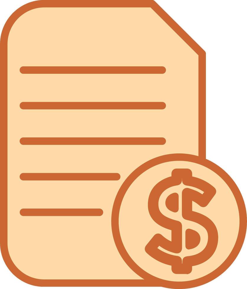 dollar document vector icoon