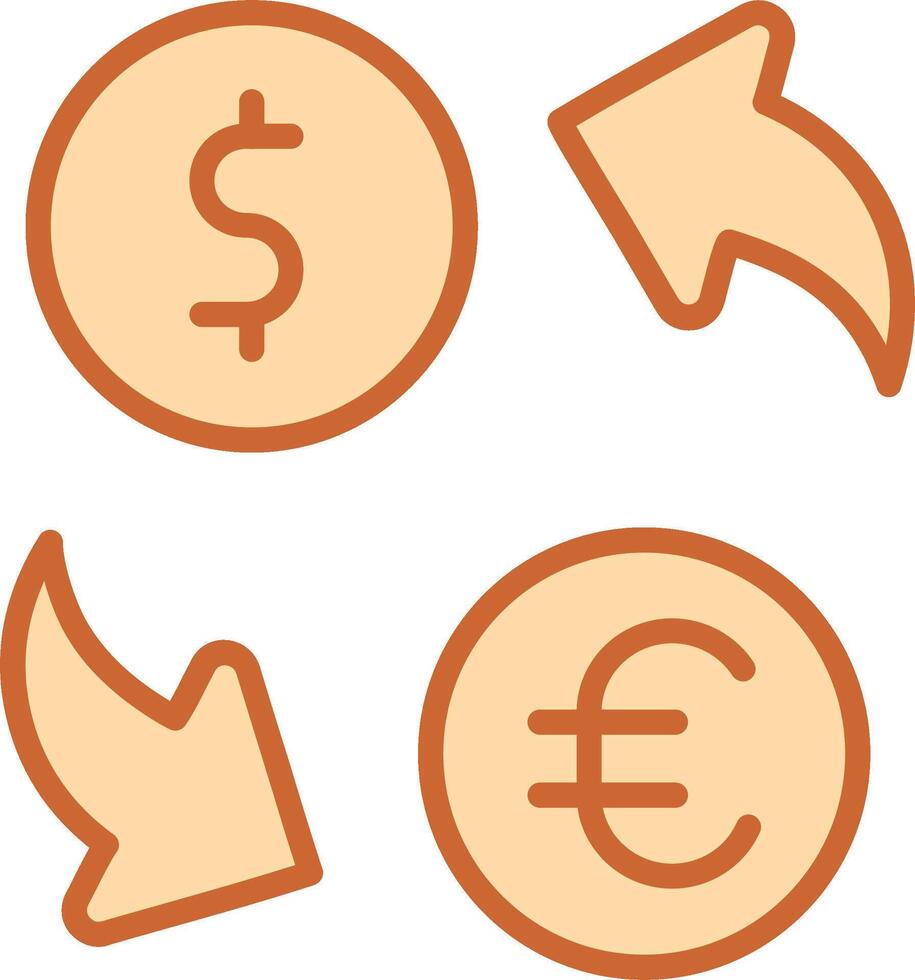 valuta wisselen vector pictogram