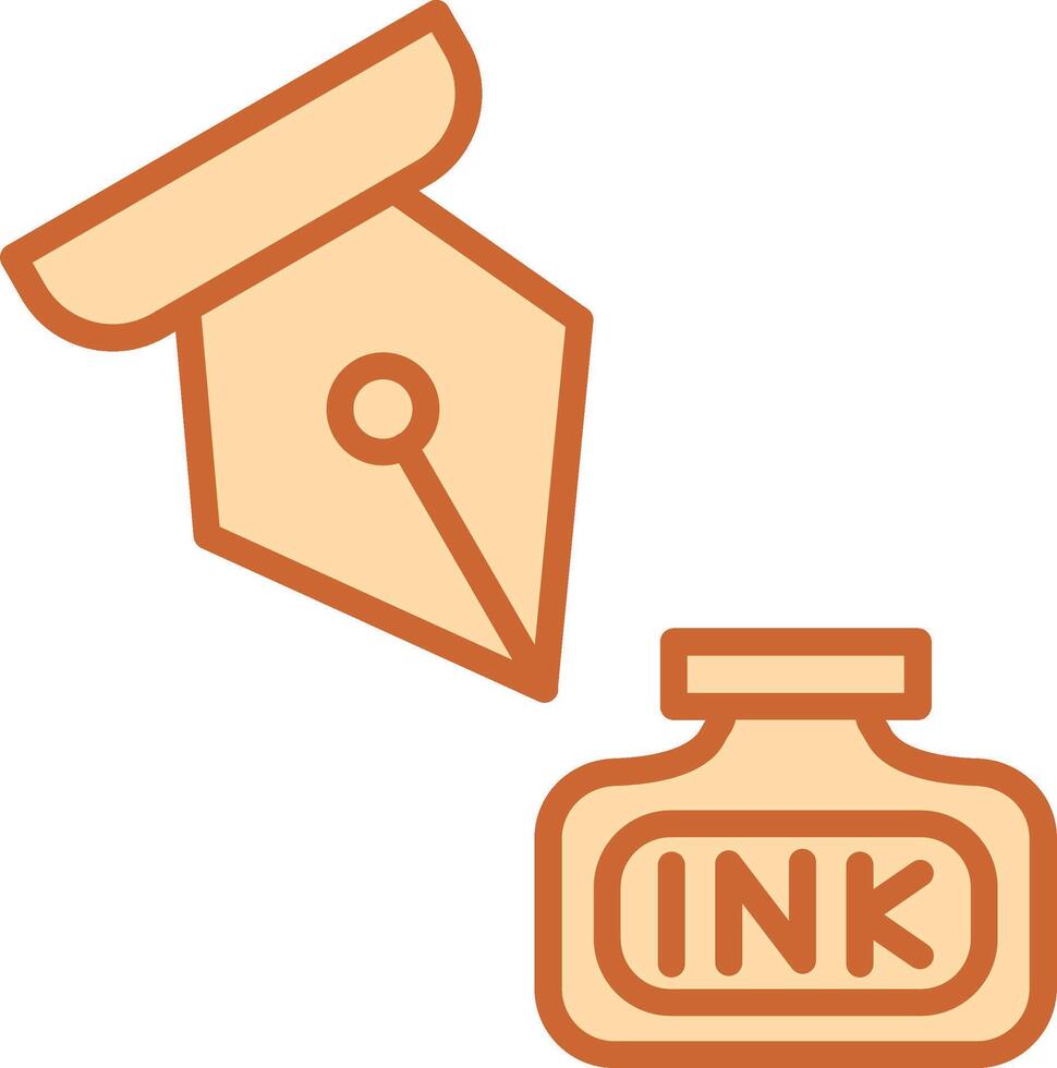 inkt en pen vector icoon