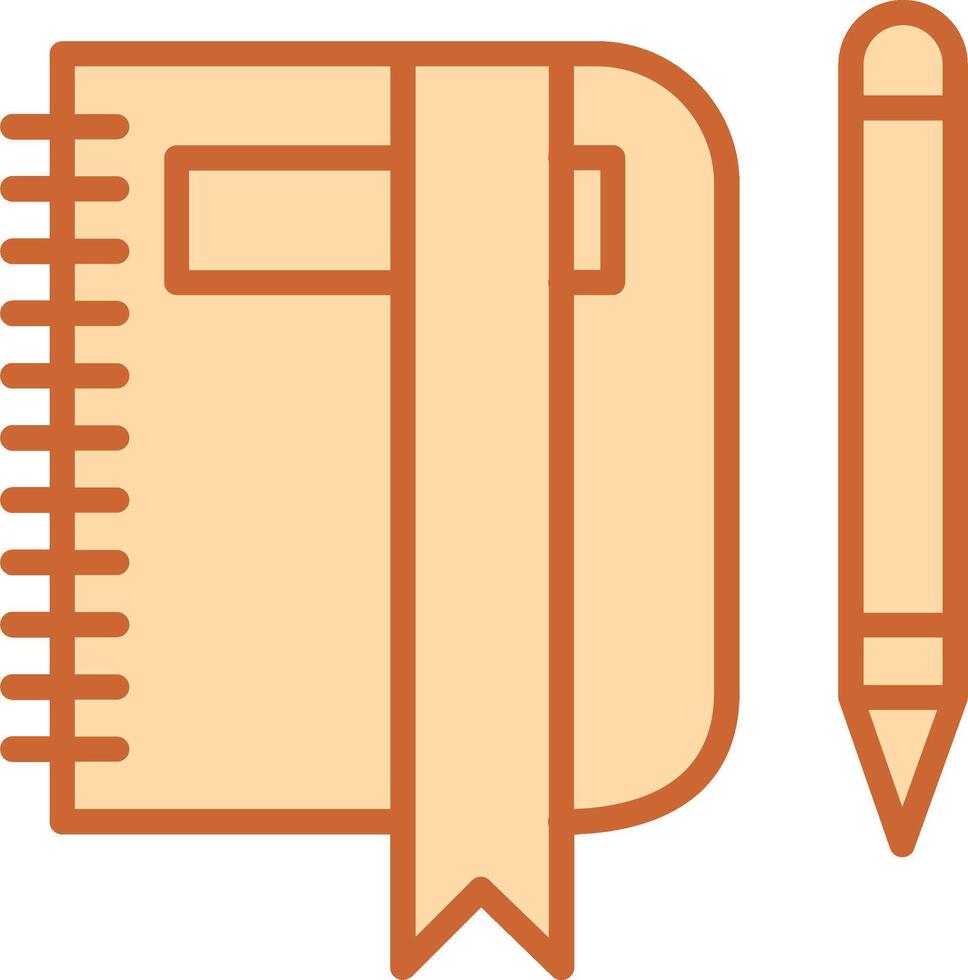 potlood en boek vector icoon