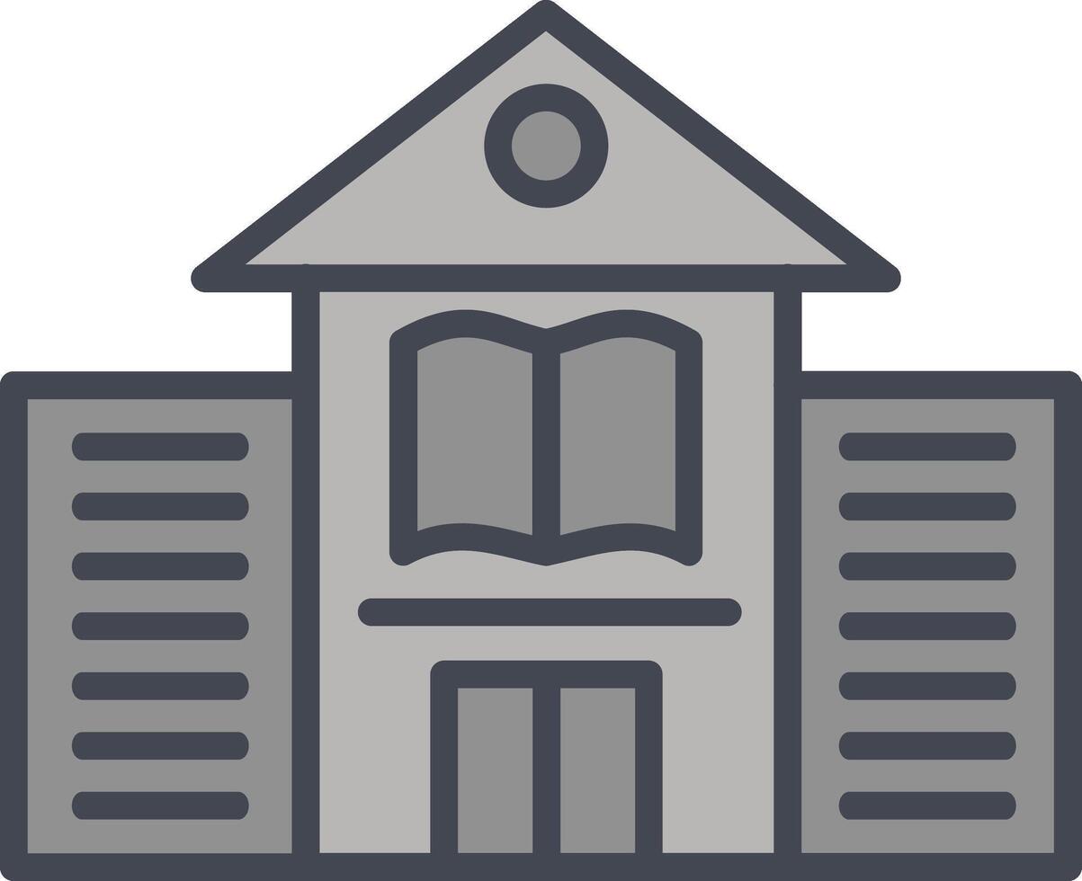 bibliotheek gebouw vector icoon