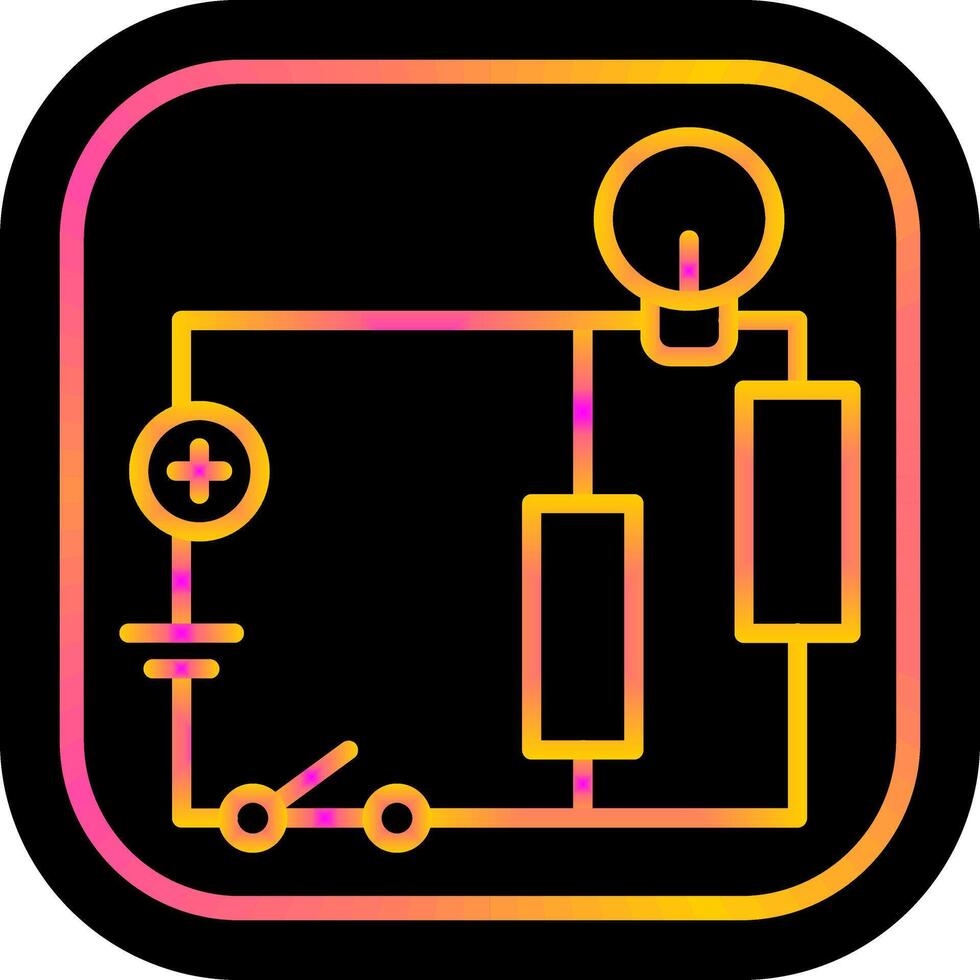 elektrisch stroomkring vector icoon