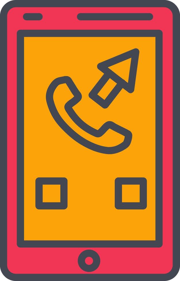 uitgaand telefoontje vector icoon