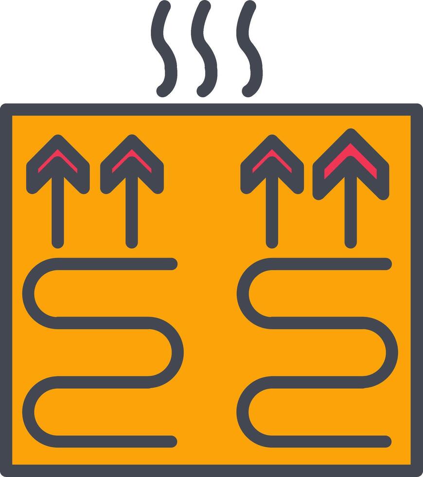 ondervloer verwarming vector icoon