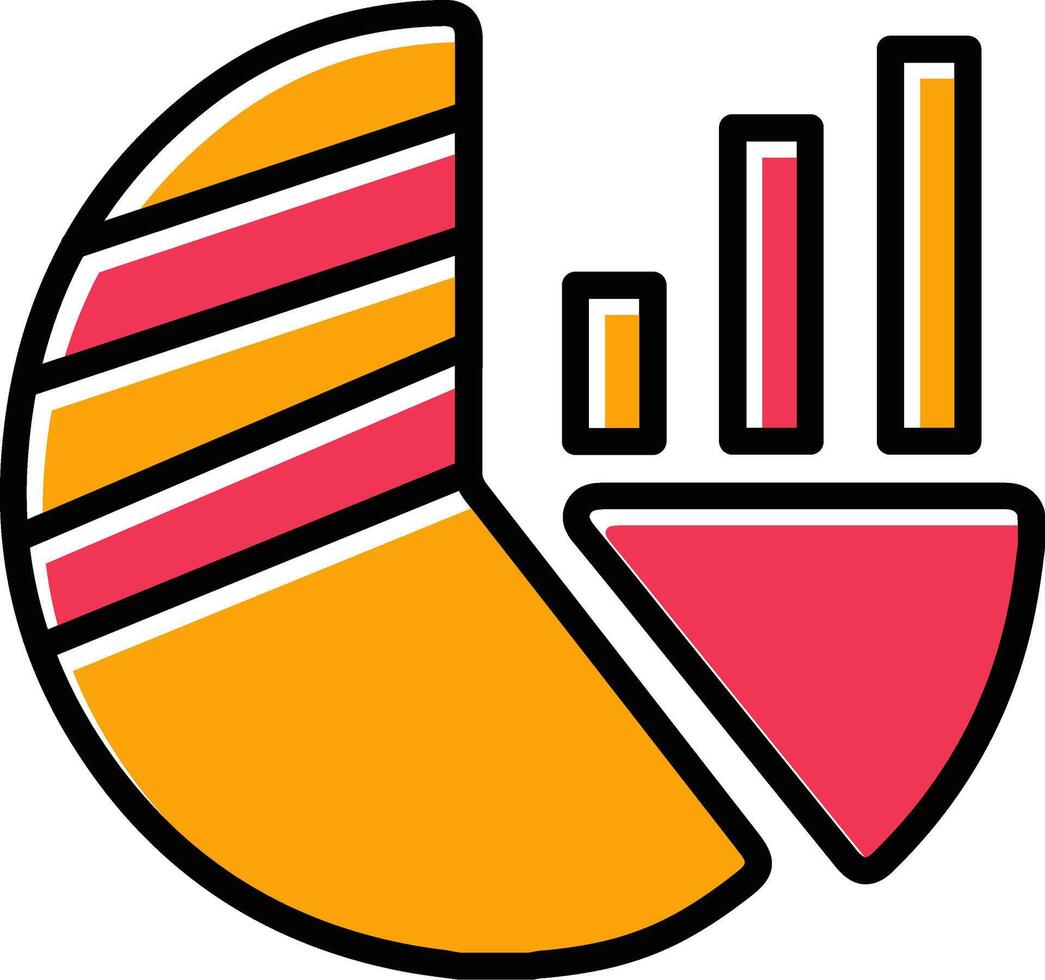 cirkeldiagram vector pictogram