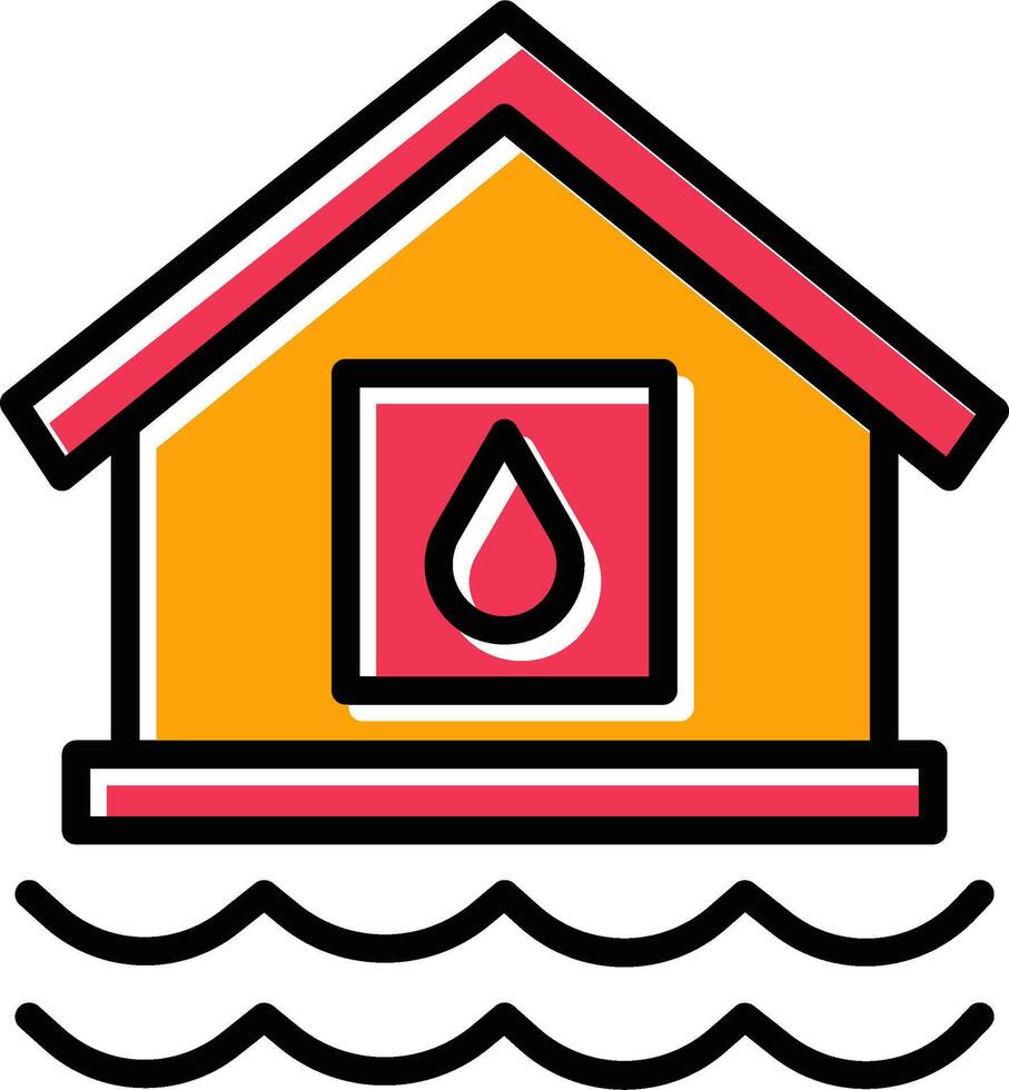 water huis vector icoon