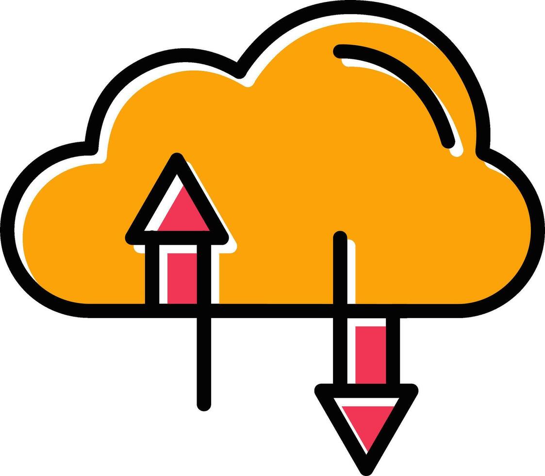 wolk opslagruimte vector icoon