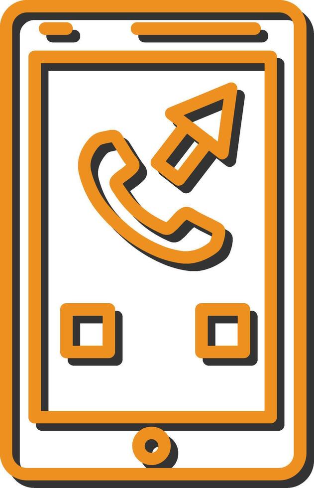 uitgaand telefoontje vector icoon