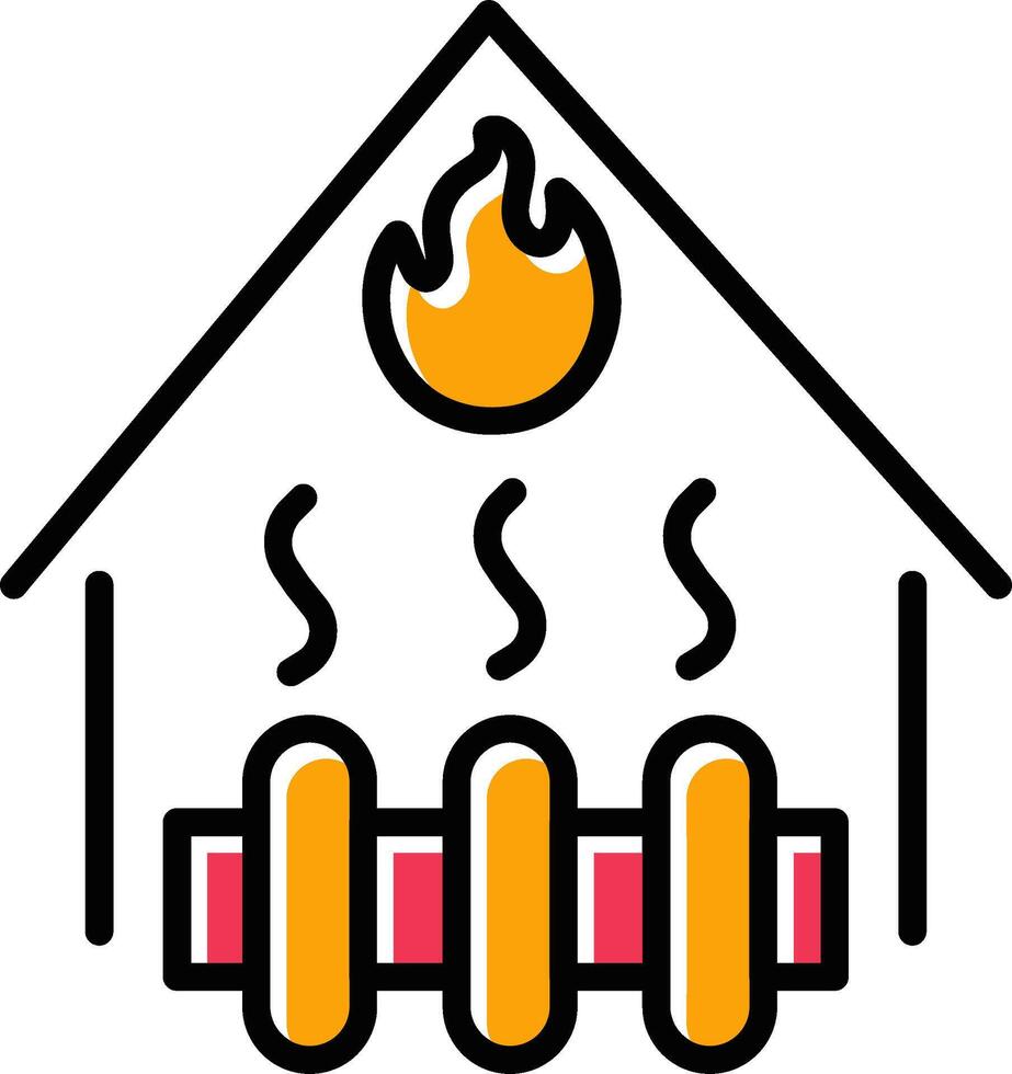 verwarmingssysteem vector pictogram