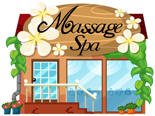 Een massage- en spa-winkel vector