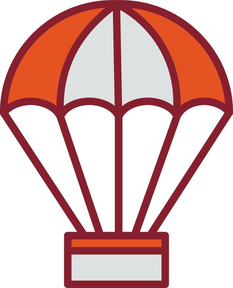 parachute vector pictogram