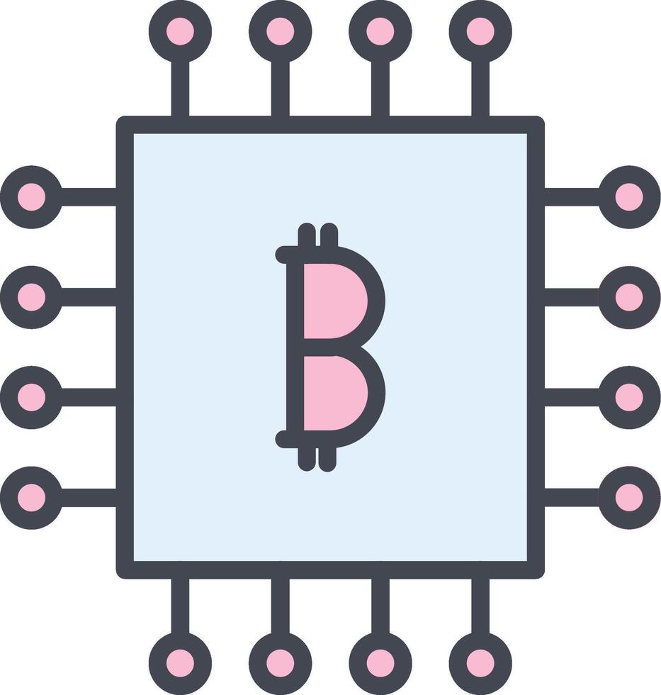 bitcoin spaander vector icoon