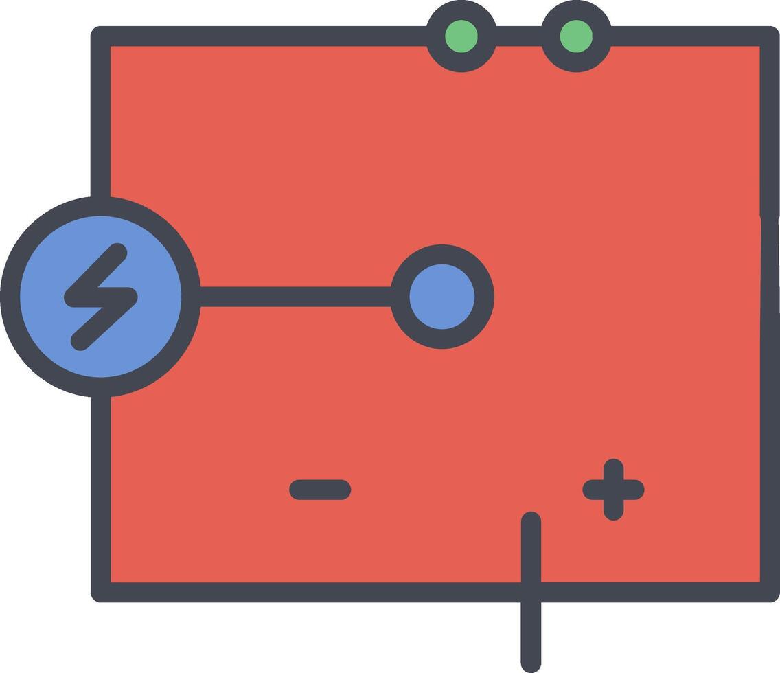 elektrisch stroomkring vector icoon